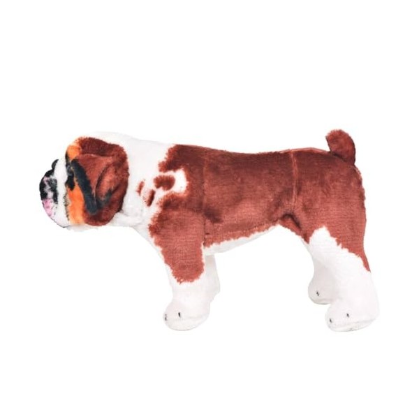 Homgoday Bouledogue en Peluche Jouet Blanc et Brun XXL Accessoires pour Poupées en Peluche