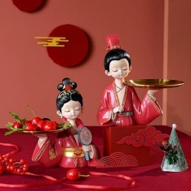 MAISHUSHU Plateau de rangement pour clés de décoration de maison, poupée, accessoires de maison, décoration de salon, boîte d