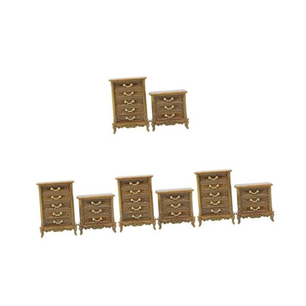 ibasenice 8 Pcs Maison De Poupée Cabinet Mini Meubles Mini Maison Accessoire Bois Miniature Modèle Maison De Poupée Décor Pou