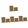 ibasenice 8 Pcs Maison De Poupée Cabinet Mini Meubles Mini Maison Accessoire Bois Miniature Modèle Maison De Poupée Décor Pou