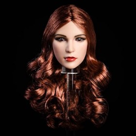 CNMHG Sculpture De Tête De Figurine Femme à Léchelle 1/6, Sculpture De Tête De Poupée Femme Soldat, YMT011, Tête De Poupée p