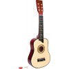 small foot 3307 Guitare "Naturel" en bois, avec six cordes métalliques et plectre, pour enfants à partir de 3 ans