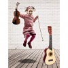 small foot 3307 Guitare "Naturel" en bois, avec six cordes métalliques et plectre, pour enfants à partir de 3 ans