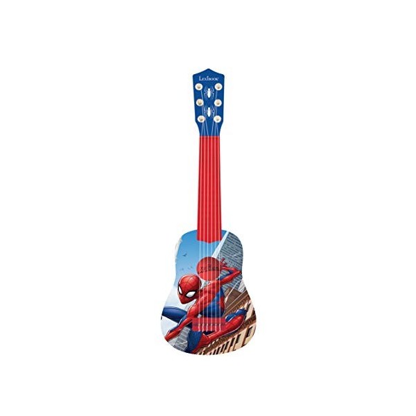 Lexibook Miraculous Ladybug Ma première Guitare pour enfant, 6 cordes, 53 cm, guide inclus, Rouge/Noir, K200MI