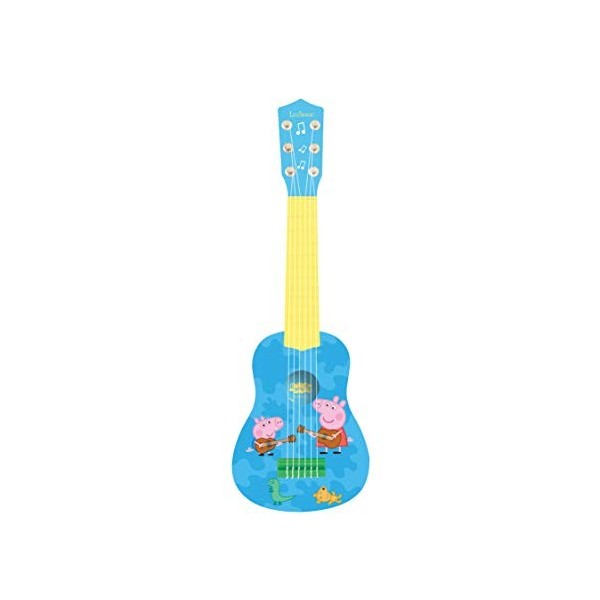 Lexibook Miraculous Ladybug Ma première Guitare pour enfant, 6 cordes, 53 cm, guide inclus, Rouge/Noir, K200MI