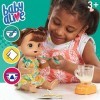 Baby Alive Magical Mixer Baby Doll Tropical Treat with Blender Accessories, Drinks, Wets, Eats, Brown Hair Toy for Children A