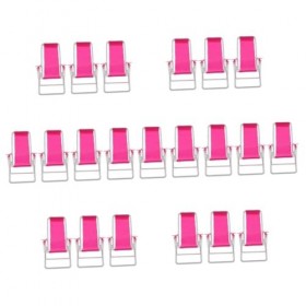 ibasenice 21 Pièces Chaise Bébé Maison De Poupée Chaise De Plage Accessoires Jouets De Voiture Mini Chaise De Plage Décor De 