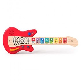 Baby Einstein, Hape, Guitare Électronique Strum Along Songs Magic Touch, jouet musical en bois, 2 modes de jeu, instruments d