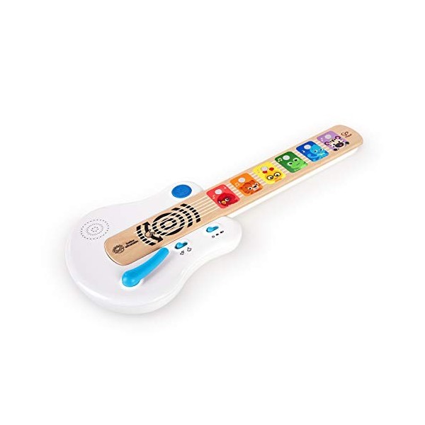 Baby Einstein, Hape, Guitare Électronique Strum Along Songs Magic Touch, jouet musical en bois, 2 modes de jeu, instruments d