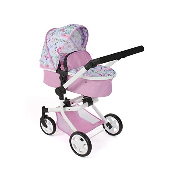 Bayer Chic 2000 - Poussette combinée Mika 2 en 1 pour Enfants de 4 à 8 Ans, Fleurs, Fleurs Roses