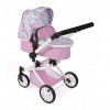 Bayer Chic 2000 - Poussette combinée Mika 2 en 1 pour Enfants de 4 à 8 Ans, Fleurs, Fleurs Roses