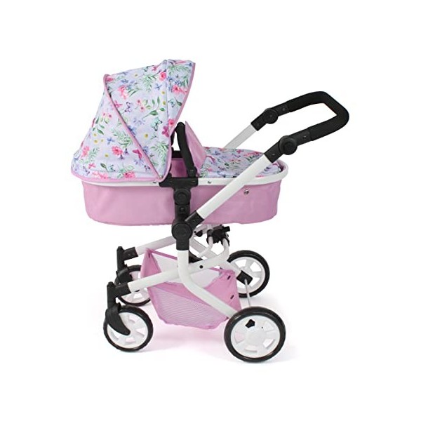 Bayer Chic 2000 - Poussette combinée Mika 2 en 1 pour Enfants de 4 à 8 Ans, Fleurs, Fleurs Roses