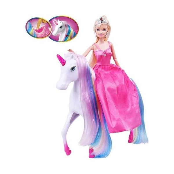 Poupées licorne et princesse magiques pour filles/garçons, cadeau de Noël, danniversaire pour enfants âgés de 3, 4, 5, 6, 7,