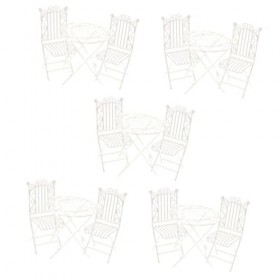 ifundom 5 Ensembles Table Et Chaise De Simulation Accessoire De Maison Miniature Meubles De Maison De Poupée Accessoires De M