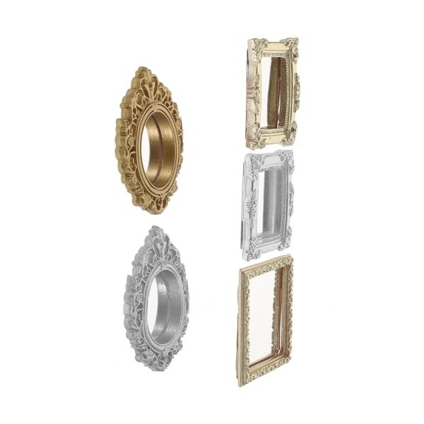 ibasenice 25 Pièces Miroir De Maison De Poupée Petit Miroir Mural Accessoires De Maison De Poupée Miniature Mini Miroir Europ