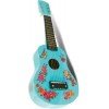 VILAC - Jouet en bois - Instruments de musique - Guitare fleurs en bois massif, 6 cordes - 8305