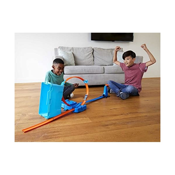 Hot Wheels Track Builder coffret boite de construction boucle, jeu pour petites voitures avec circuit et pistes, jouet pour e