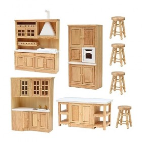 MagiDeal Meubles Miniatures à Léchelle 1:12, Kits de Meubles de Cuisine pour Maison de Poupée pour Diorama