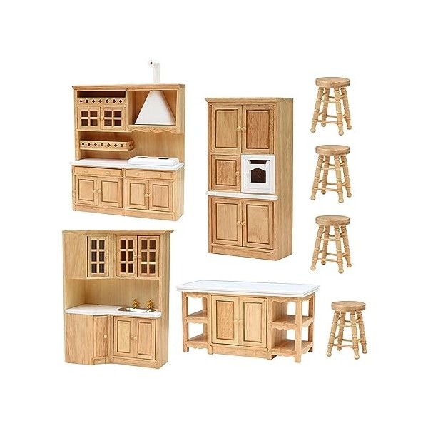 MagiDeal Meubles Miniatures à Léchelle 1:12, Kits de Meubles de Cuisine pour Maison de Poupée pour Diorama