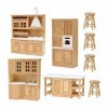 MagiDeal Meubles Miniatures à Léchelle 1:12, Kits de Meubles de Cuisine pour Maison de Poupée pour Diorama