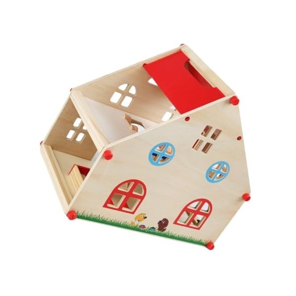 Vaguelly 1 Ensemble Maison De Jeu Maison Miniature en Bois Jouets dapprentissage pour Tout-Petits Artisanat Fait À La Main C