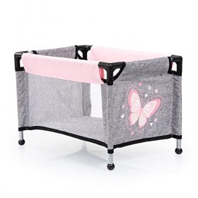 Bayer Design 18333AB Grand Ensemble de Poussette de poupée, Landau, Transformable, réglable en Hauteur, lit de Voyage, Sac à 