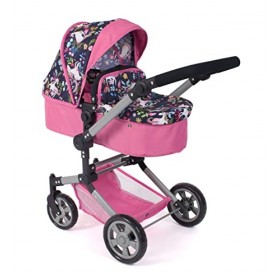 Bayer Chic 2000 - Poussette pour poupée Linus, Poussette combinée 3 en 1 pour Enfants de 4 à 8 Ans, Lot de Poussette de poupé