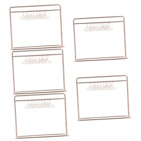 ibasenice 5 Ensembles Mini Cintre Poupée Vêtements Rack Miniature Vêtements Rack Miniature Porte-Vêtement Poupée Vêtements Ci