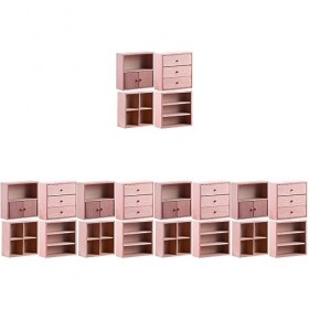 Gadpiparty 20 Pièces Décoration De Mini Armoire Mini Bibliothèque Jouet Darmoire Miniature Armoire De Chambre De Poupée Mini