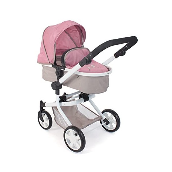 Bayer Chic 2000 - Poussette de poupée Mika, 2 en 1 pour Enfants de 4 à 8 Ans, Ours, Rose