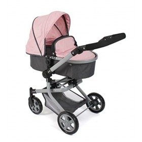 Bayer Chic 2000 - Poussette combinée Mika, 2 en 1 pour Enfants de 4 à 8 Ans, mélange Anthracite/Rose 595-81