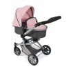 Bayer Chic 2000 - Poussette combinée Mika, 2 en 1 pour Enfants de 4 à 8 Ans, mélange Anthracite/Rose 595-81