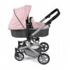 Bayer Chic 2000 - Poussette combinée Mika, 2 en 1 pour Enfants de 4 à 8 Ans, mélange Anthracite/Rose 595-81