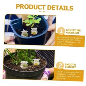 Toyvian 20 Pièces Mini Verre Koi Bocal à Poisson Maison De Poupée Aquarium Accessoires Bocal à Poisson Miniature Faire Sembla
