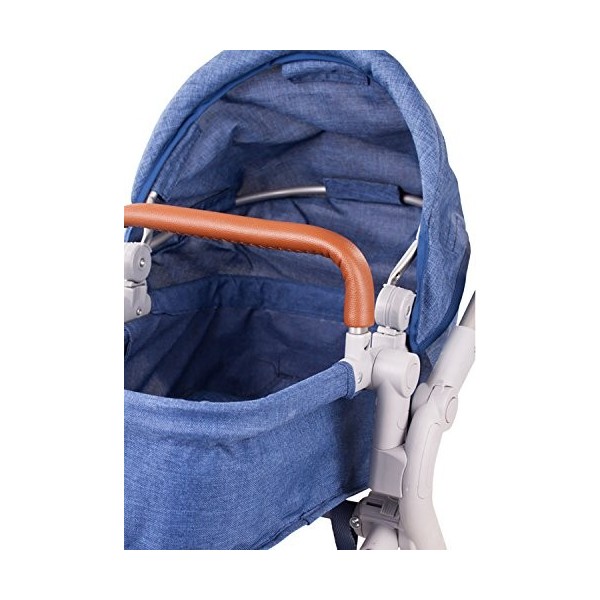 Götz 2865 Gotz 3402865 Landau 2 en 1 en Denim pour poupée jusquà 50 cm Convient aux Enfants à partir de 3 Ans Multicolore