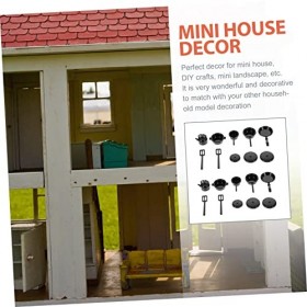 ibasenice 8 Ensembles Maison De Poupée Maison De Poupée Casseroles Miniatures Maison De Poupée Ustensiles De Cuisine Modèle D