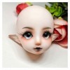 GUISHANLI 1/6 de coiffage de Maison de poupée DIY Mini Accessoires Mignons bjd poupées têtes Toys Elfe tête Chauve Nue poupée