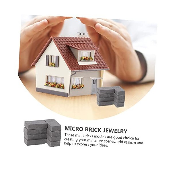 Totority 1000 Pièces Mini Briques Briques Miniatures Modèle Maison De Poupée Fournitures De Construction Réalistes Fausses Br