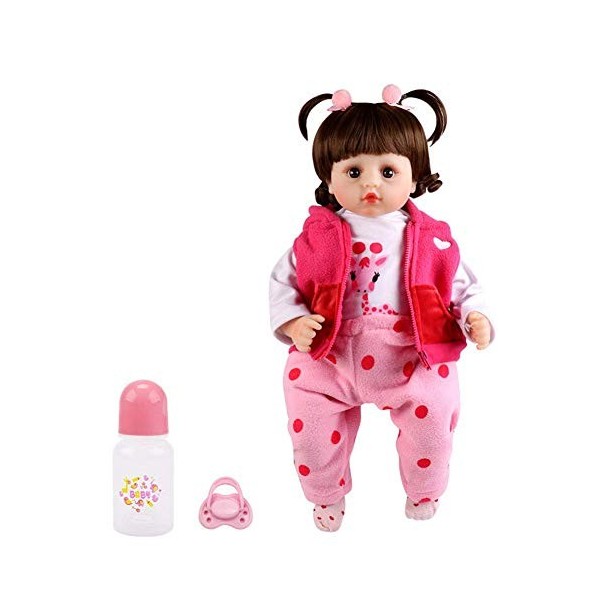 Reborn Baby Dolls, 48Cm Reborn Toddlers Doll Simulation Jouets pour Enfants Corps Réaliste Les Vêtements De Poupée Peuvent Êt