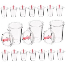 Toyvian 150 Pièces Tasse En Plastique Shiwan Tasses À Café De Maison De Poupée Porte-Clés Tasse De Lait Boissons De Maison De