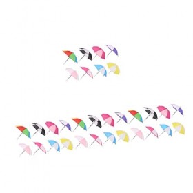 Toyvian 32 Pièces Parapluie De Poupée Jouet dapprentissage Précoce pour Enfant Ombrelle Miniature Parapluie Enfant Petit Par