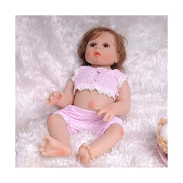 Reborn Baby Dolls,48Cm Reborn Doll Simulation Jouets pour Enfants Silicone Vinyle Corps Sûr Et Insipide Vêtements De Poupée R