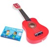 New Classic Toys Instrument débutants Guitare de Luxe avec Le Livre de Musique-Naturelle/Rouge 10300