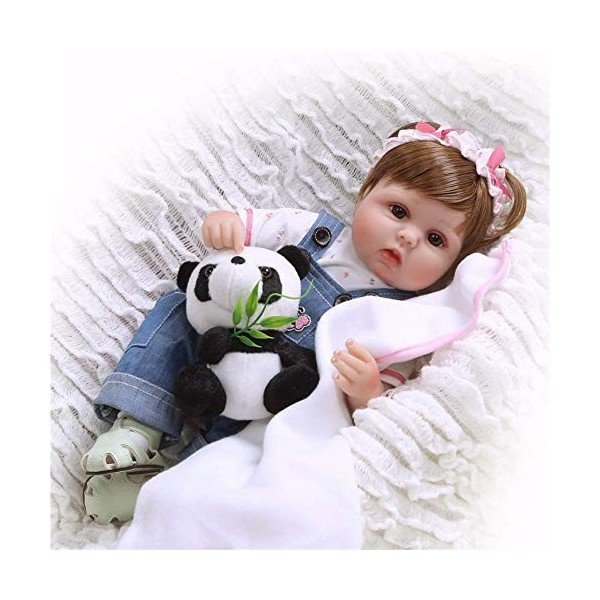 Reborn Baby Dolls, 40CM Soft Silicone Baby Doll Les Enfants Jouent avec des Jouets tels Que Les Tout-Petits Baby Princess Dol