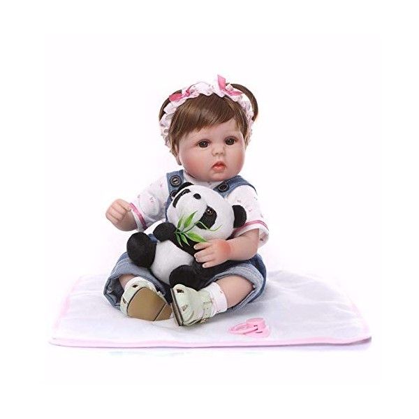 Reborn Baby Dolls, 40CM Soft Silicone Baby Doll Les Enfants Jouent avec des Jouets tels Que Les Tout-Petits Baby Princess Dol