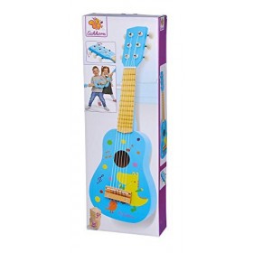 Eichhorn Musique Guitare en Bois à Six Cordes avec Motif Animal Mignon 54 cm de Long à partir de 3 Ans, 100003480, Bleu Clair