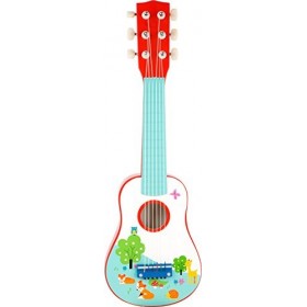 Small foot 10725 guitare en bois pour enfants, le premier instrument de musique, favorise lapprentissage de la musique, dès 