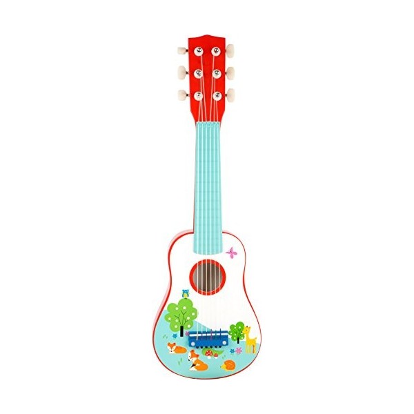 Small foot 10725 guitare en bois pour enfants, le premier instrument de musique, favorise lapprentissage de la musique, dès 