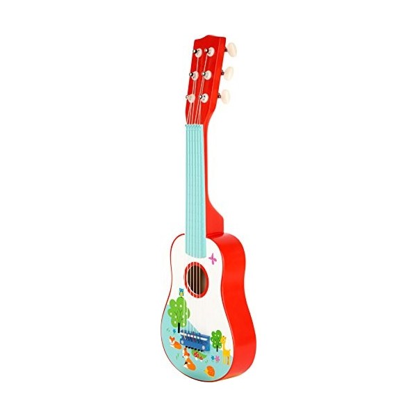 Small foot 10725 guitare en bois pour enfants, le premier instrument de musique, favorise lapprentissage de la musique, dès 