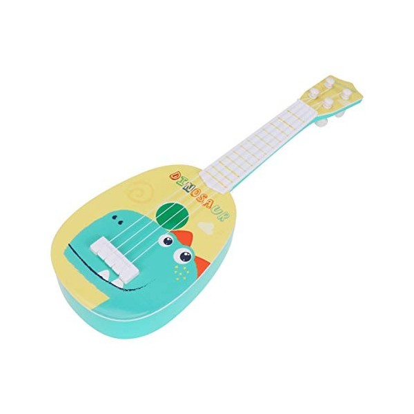 HEALLILY Enfants en Plastique Guitare 4 Cordes Guitare Jouet Dinosaure Modèle Éducatif Instrument de Musique pour Les Enfants